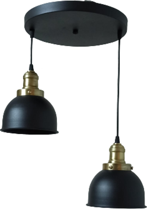 Rys Retro Metal 2 li Eskitme Duylu Dekoratif Rustik Sarkıt Avize Çap :30 cm
