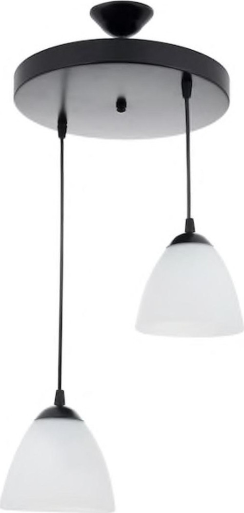Rys Retro Metal 2 li Opal Camlı Modern Sarkıt Avize Çap:30 cm