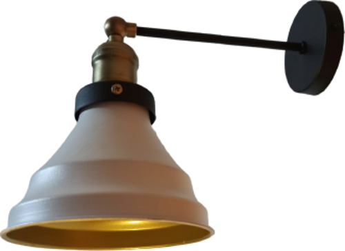 Rys Retro Metal Dekoratif Mafsallı Siyah Beyaz Rustik Duvar Aplik