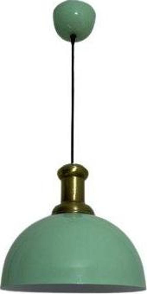 Retro Metal Dekoratif Yeşil Rustik Tekli Sarkıt Avize Çap 30 cm