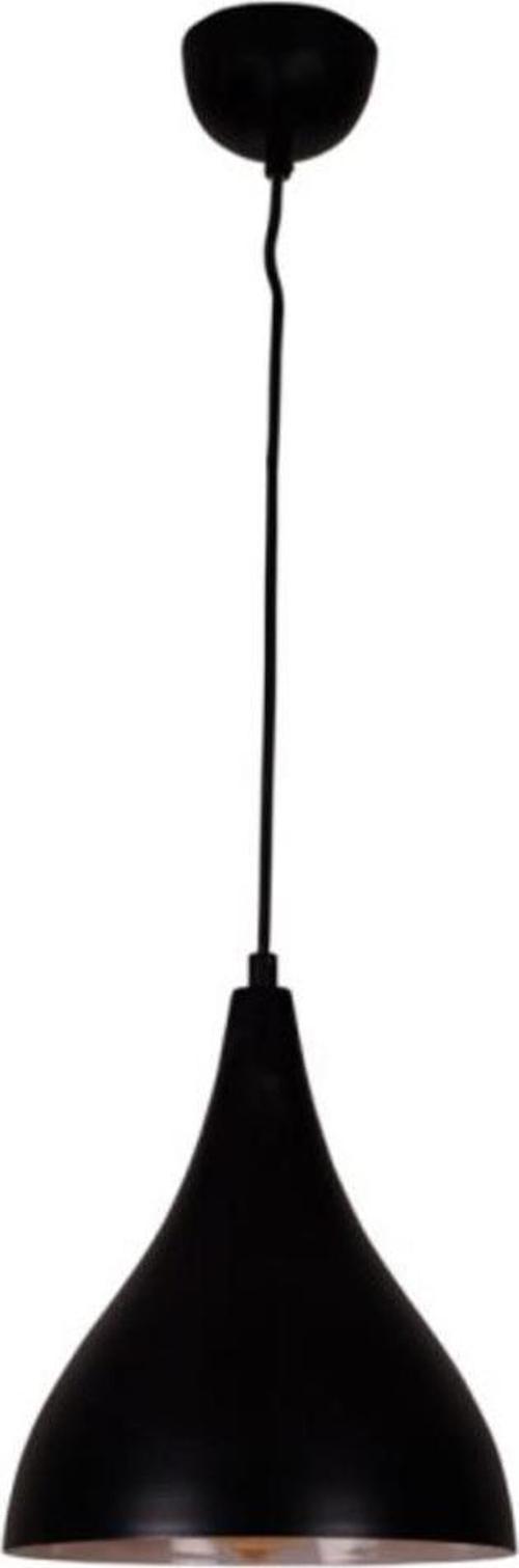 Retro Siyah Içi Beyaz Metal Sarkıt Avize Konik Sarkıt