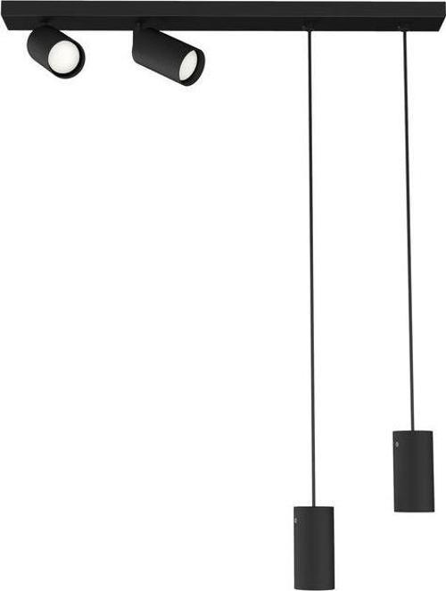 Masa Üstü 4 Lü Led Avize Siyah Led Spot Bar Ve Tezgah Üstü Led Avize Panasonıc Günışığı Ampullü