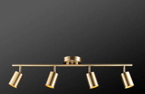 Metal Modern 4 LÜ Eskitme Kaplama Led Spot Hareketli Avize Günışığı Ampullü
