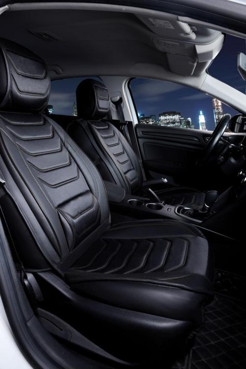 
Bmw 1 SERİSİ 120 Lüx Deri Oto Koltuk Kılıfı Ön Arka Takım Set Eagle TAM SİYAH