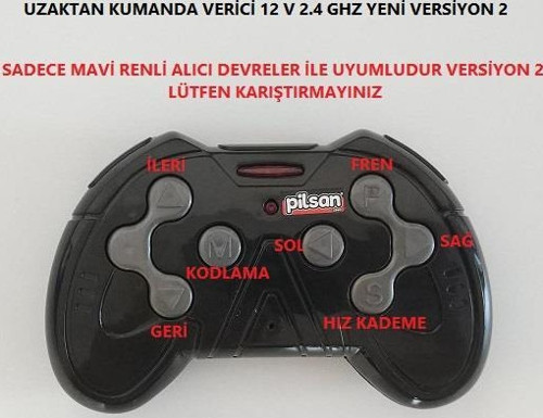 AKÜLÜ ARABA UZAKTAN KUMANDA VERİCİ 12 V2.4 GHZ VERSİYON 3