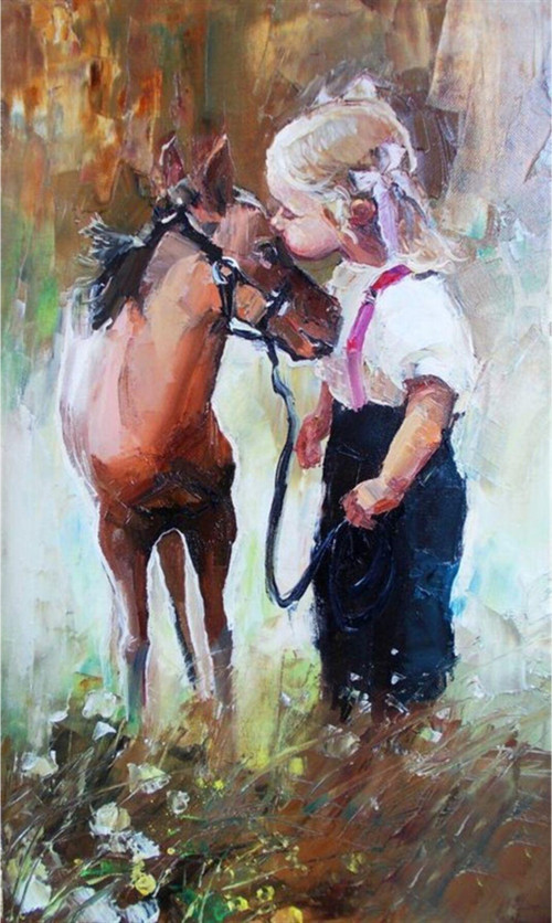 Hayvan Sevgisi Kanvas Tablo