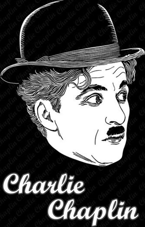 Charlie Chaplin Illustrasyon Kanvas Tablo