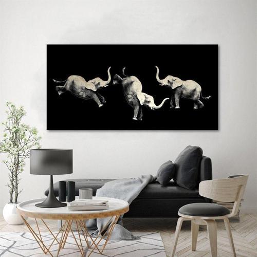 Tablolıfe Fil Serisi 3 Büyük Boy Kanvas Tablo 100 X 150