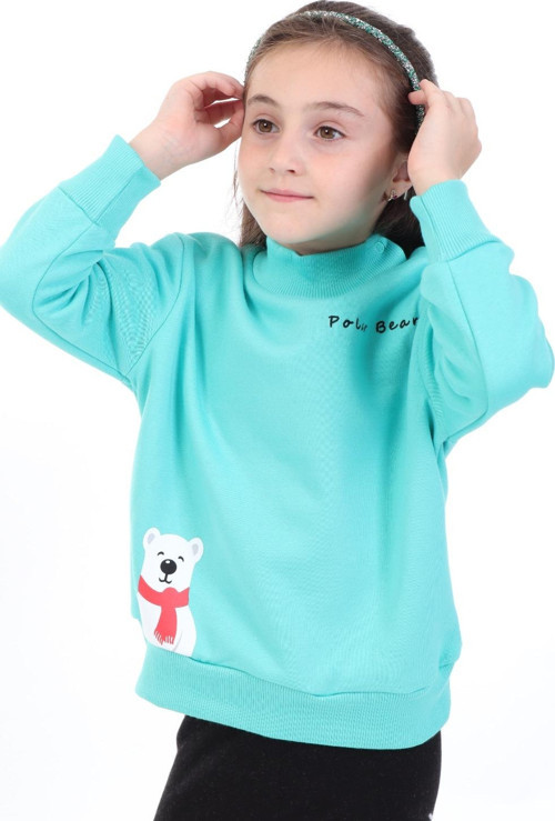 Toontoy Kız Bebek Baskılı Sweatshirt