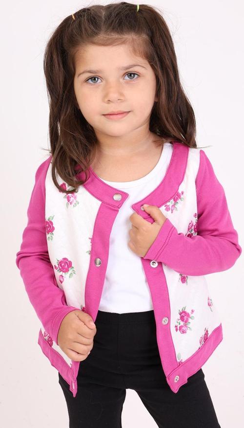 Toontoy Kız Bebek Hırka Çiçek Baskılı