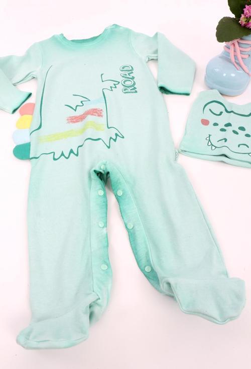 Toontoy Erkek Bebek Road Baskılı Tulum