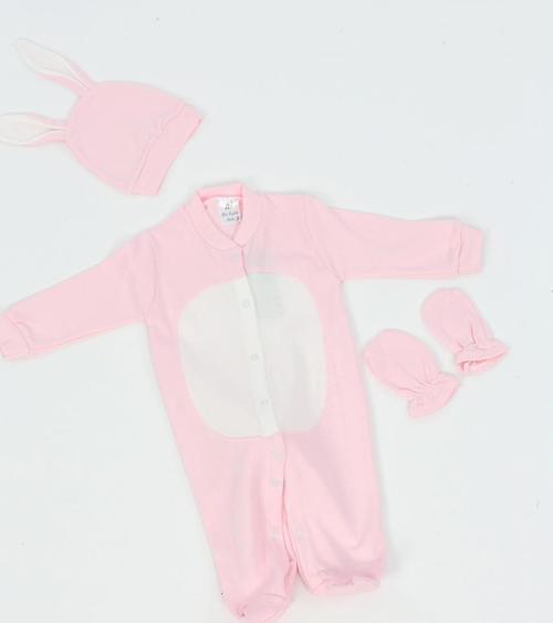 Toontoy Kız Bebek Tavşan Konseptli Tulum