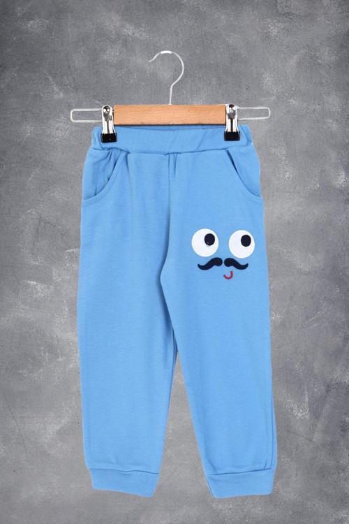 Toontoy Erkek Çocuk İki Yanı Cepli Nakışlı Eşofman Alt 