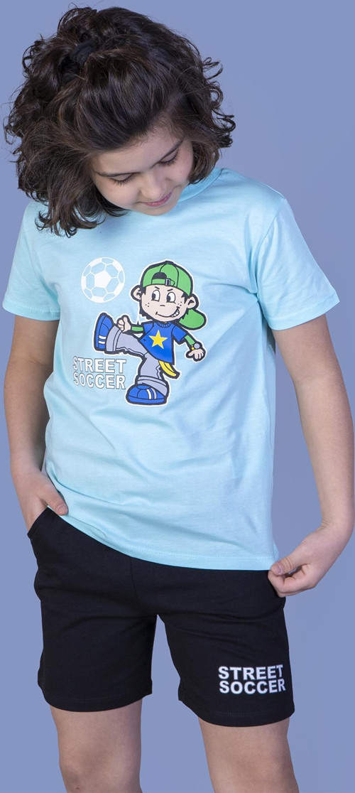 Toontoy Erkek Çocuk Baskılı Şortlu Takım