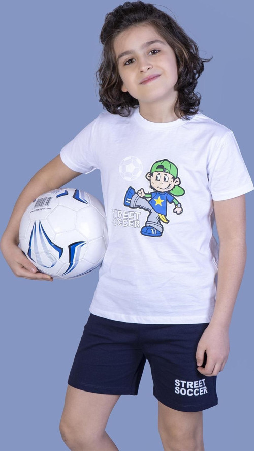 Toontoy Erkek Çocuk Baskılı Şortlu Takım