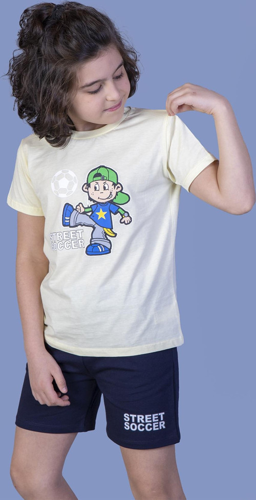Toontoy Erkek Çocuk Baskılı Şortlu Takım