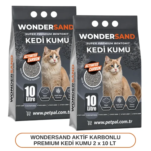 Aktif Karbon Kedi Kumu 10 Lt X 2 Adet