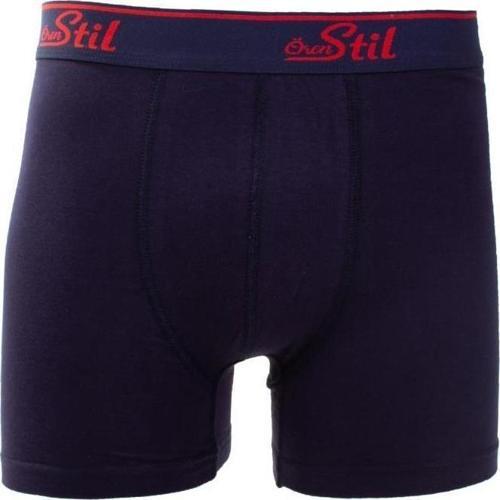 44-8032 Lacivert 3'lü Paket Erkek Pamuklu Likralı Boxer