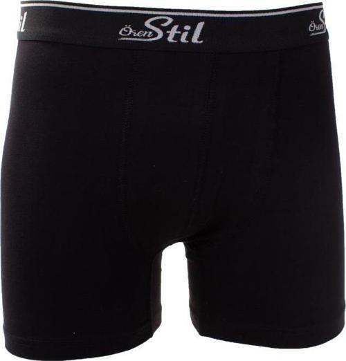 44-8032 Siyah 3'lü Paket Erkek Pamuklu Likralı Boxer