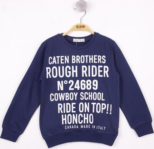 Toontoy Erkek Çocuk Yazı Baskılı Sweatshirt