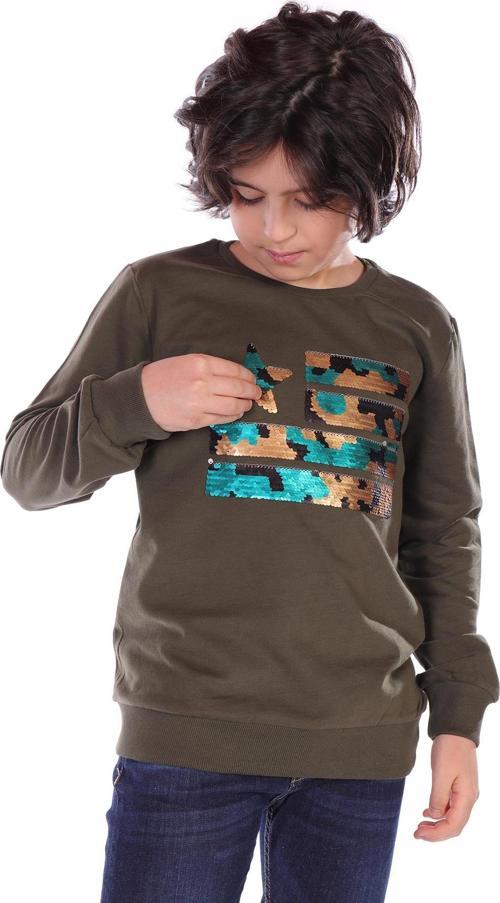 Toontoy Erkek Çocuk Kamuflaj Pullu Sweatshirt
