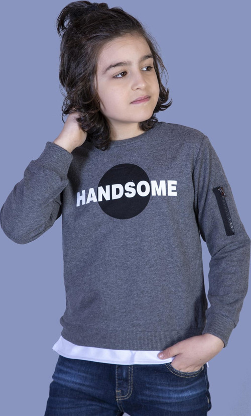 Toontoy Erkek Çocuk Handsome Baskılı Sweatshirt