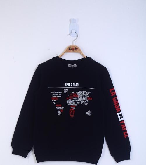 Toontoy Erkek Çocuk Bella Ciao Baskılı Sweatshirt