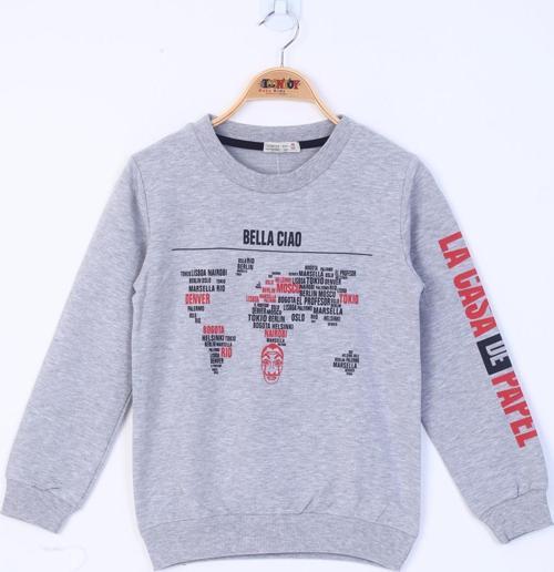 Toontoy Erkek Çocuk Bella Ciao Baskılı Sweatshirt