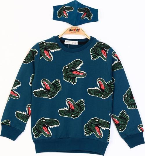 Toontoy Erkek Çocuk Dinazor Baskılı Sweatshirt