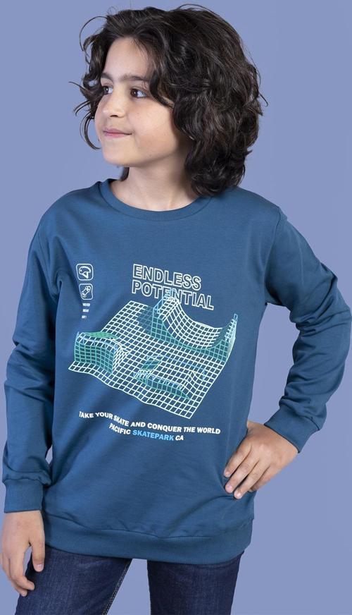 Toontoy Erkek Çocuk Kabartma Baskılı Sweatshirt