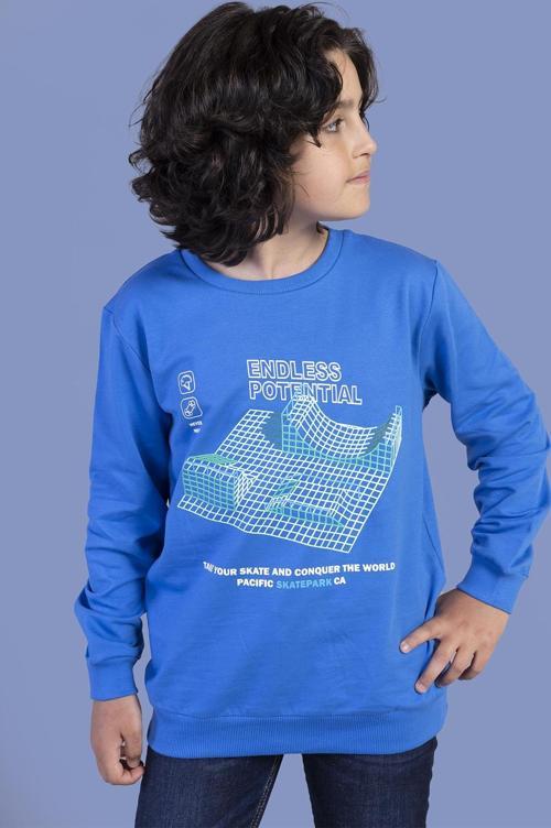 Toontoy Erkek Çocuk Kabartma Baskılı Sweatshirt