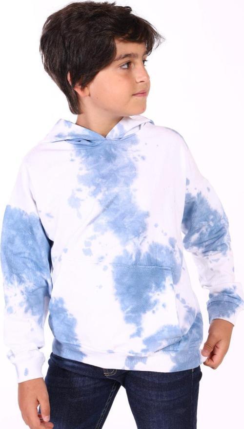 Toontoy Erkek Çocuk Kapüşonlu Bastik Desenli Sweatshirt