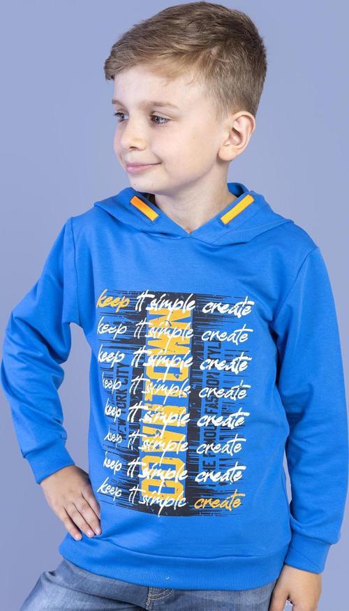 Toontoy Erkek Çocuk Kapüşonlu Baskılı Sweatshirt