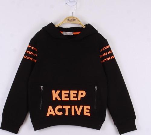 Toontoy Erkek Çocuk Keep Active Baskılı Sweatshirt