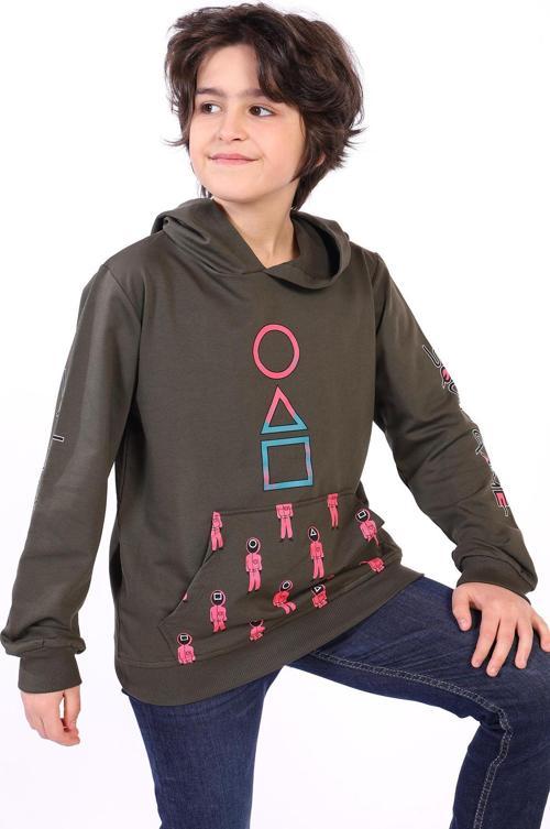 Toontoy Erkek Çocuk Squıd Game Baskılı Sweatshirt