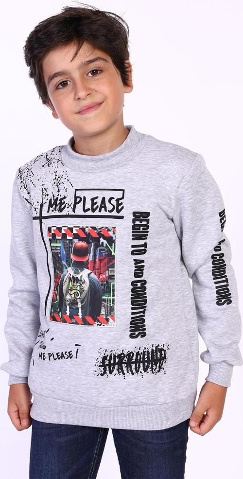 Toontoy Erkek Çocuk Balıkçı Yaka İçi Pamuklu Sweatshirt