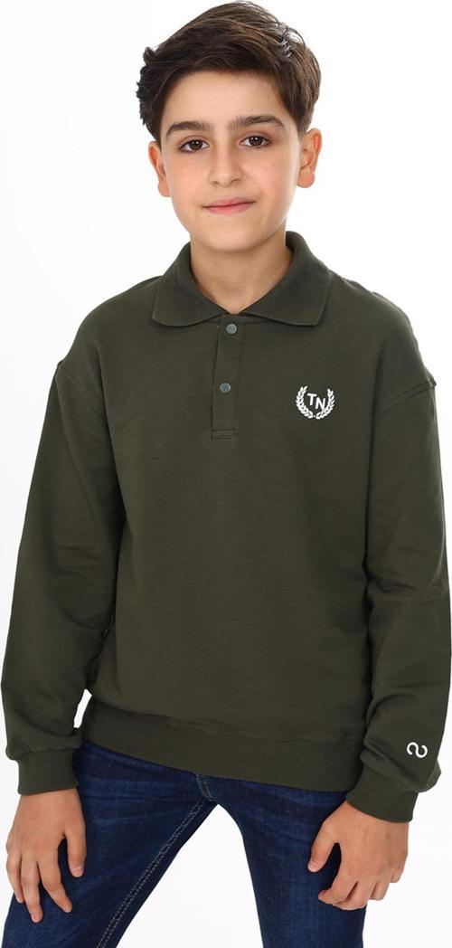Toontoy Erkek Çocuk Polo Yaka Tnty Baskılı Sweatshirt