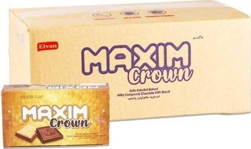 Maxım Crown Kakaolu Bisküvi 10 Gr. 24 lü 6 Paket (1 Koli)