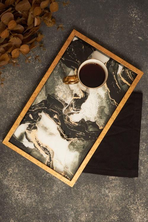 Moroccan Marble Tepsi 40x25 cm