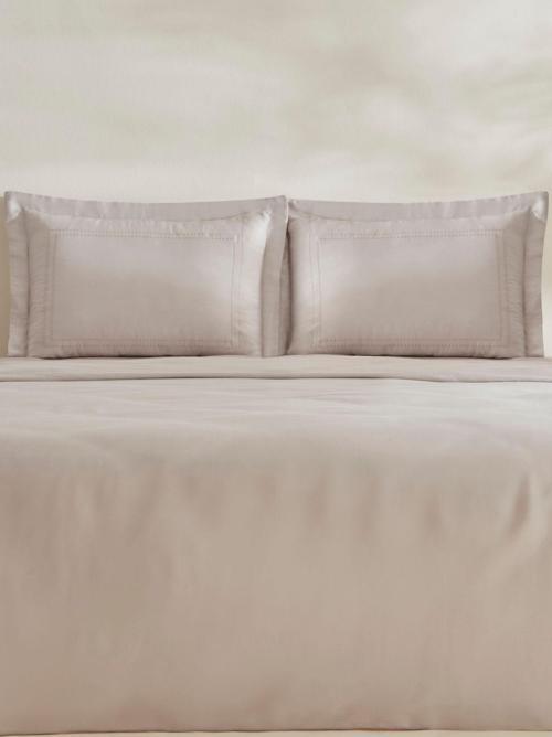 White Collection Felves %100 Pamuk Çift Kişilik Nevresim Takımı Açık Gri