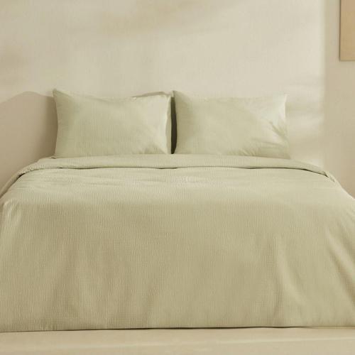 Fiora Soft Touch %100 Pamuk Çift Kişilik Nevresim Takımı Yeşil