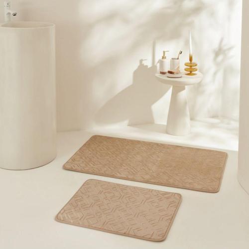Figure Embos 2'li Banyo Paspası Kahverengi