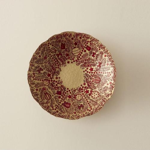 New Year Yılbaşı Festive Dekoratif Tabak Gold