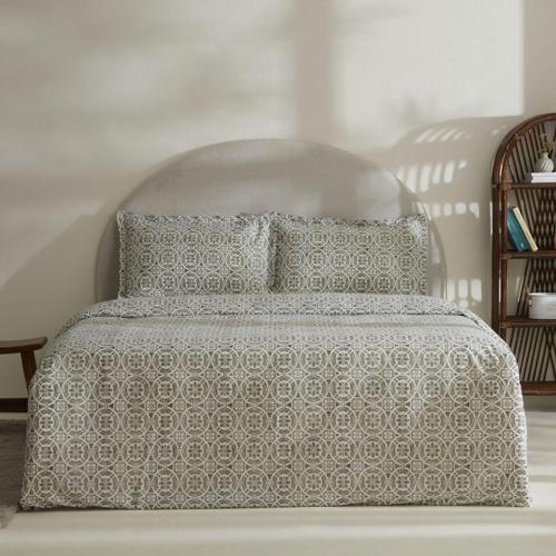 Lea %100 Pamuk Çift Kişilik Nevresim Takımı Yeşil