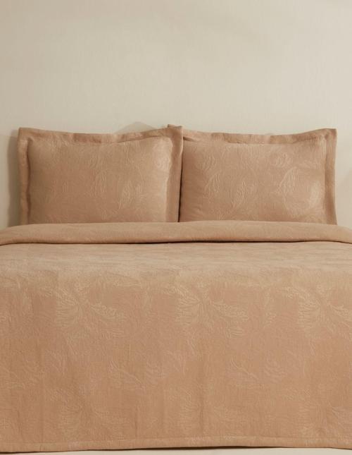 Olivia Çift Kişilik Yatak Örtüsü Seti Bej