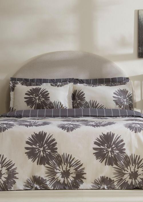 Corel Sea %100 Pamuk Tek Kişilik Nevresim Takımı Gri