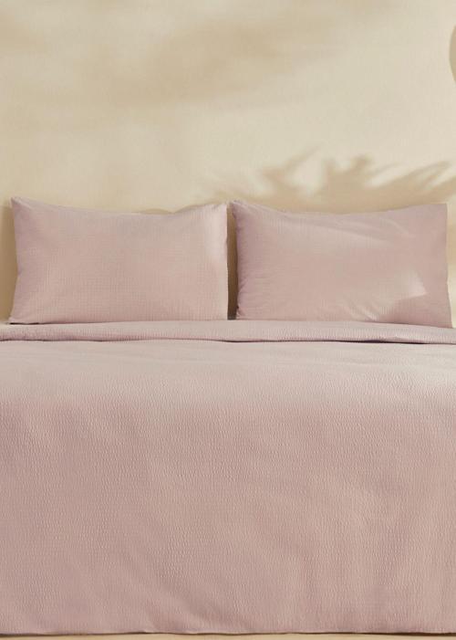 Fiora Soft Touch %100 Pamuk Çift Kişilik Nevresim Takımı Lila