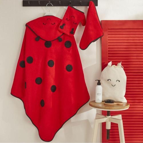 Bebek Little Ladybug Havlu Kundak Kese Set