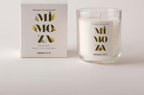 İstanbulun Çiçekleri Serisi Kokulu Mum Mimoza