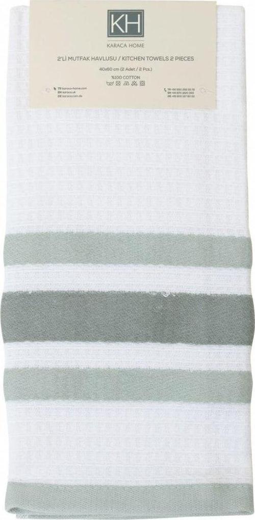 Swiss Yeşil %100 Pamuk Mutfak Havlusu 2'li 60x40 cm